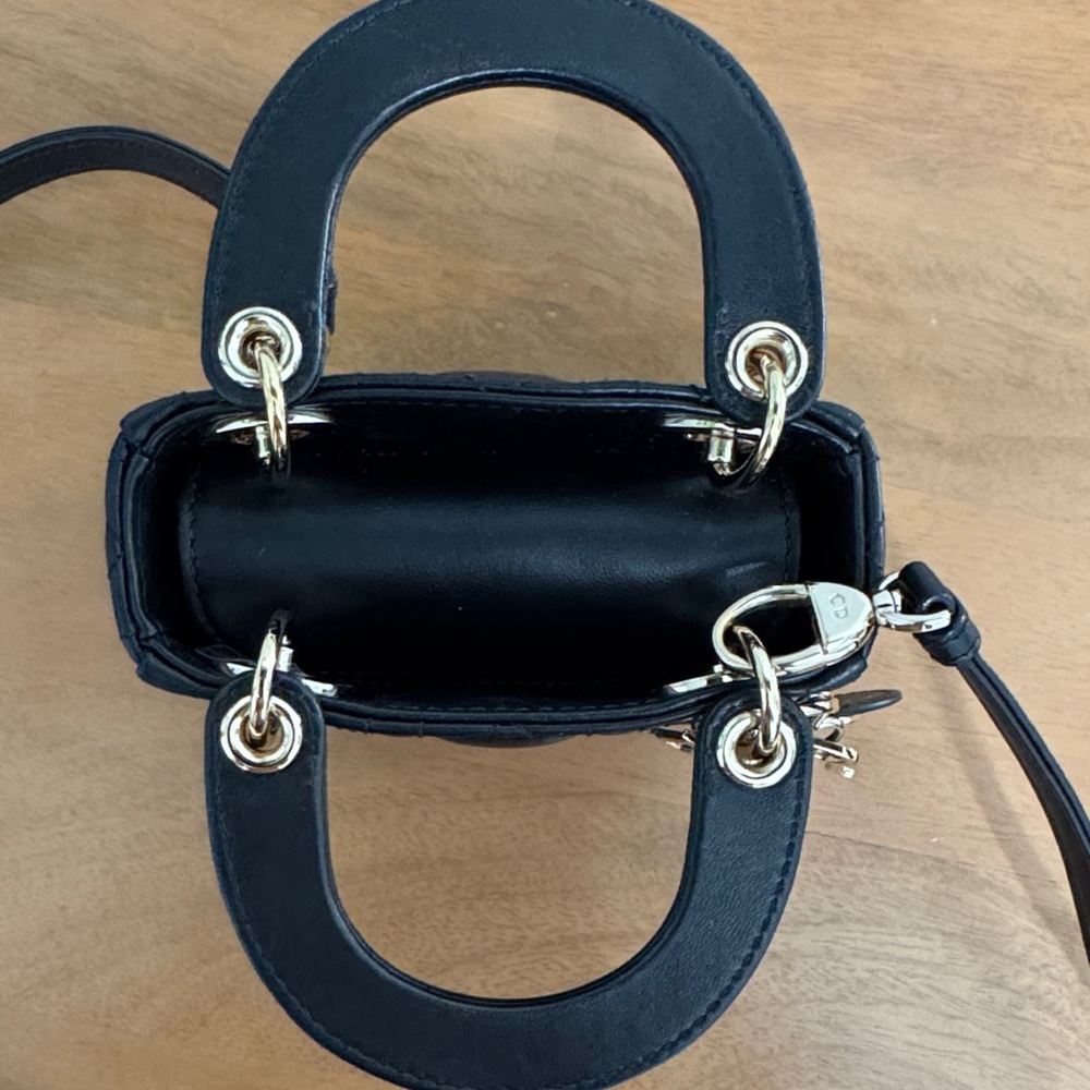 Dior Black Micro lady Dior Bag with Gold Hardware - Picture 7 of 8